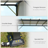Outsunny 10' x 10' Retractable Pergola Canopy for Backyard, Beige(m-6)