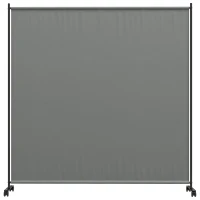 Outsunny Outdoor Room Divider with Castor Wheels, Rolling Privacy Screen for Patio Backyard Pool Hot Tub, 6ft Tall(m-2)