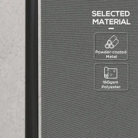 Outsunny Folding Room Divider with Castor Wheels, Rolling Privacy Screen for Patio Backyard Pool Hot Tub, 5.6ft Tall(m-9)