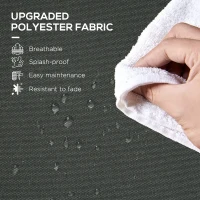 Outsunny 6-Piece Seat Cushion Pillows Replacement, Patio Chair Cushions Set with Ties for Indoor Outdoor, Charcoal Grey(m-4)