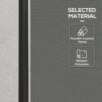 Outsunny Folding Room Divider with Castor Wheels, Rolling Privacy Screen for Patio Backyard Pool Hot Tub, 6ft Tall(m-9)