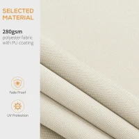 Outsunny 11' x 8' Outdoor Sunshade Canopy Awning Cover, Retractable Awning Fabric Replacement, UV Protection, Cream White(m-4)