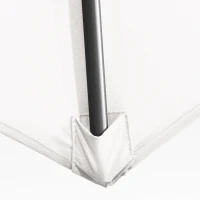 Outsunny 9.6' Cantilever Patio Umbrella Outdoor Hanging Offset Umbrella, Cross Base, 360° Rotation Aluminum Poles, White(m-9)