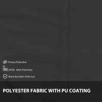 Outsunny 93" x 63" Patio Side Awning, Folding Outdoor Privacy Screen for Patio, Terrace, Balcony, Poolside, Deck, Dark Grey(m-5)