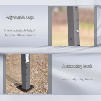 Outsunny 10' x 19.2' Outdoor Gazebo Pop Up Canopy Party Tent with Carrying Bag, White(m-7)