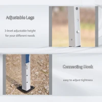 Outsunny 10' x 19' Pop Up Tent Garden Outdoor Party Tent Easy Set Up Gazebo Canopy Market Event Sunshade Blue(m-7)