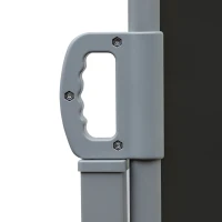 Outsunny 236" x 63" Outdoor Privacy Wall, Double Retractable Side Awning, Patio Screen for Garden, Balcony, Backyard, Black(m-10)