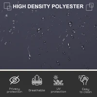 Outsunny 118" x 63" Outdoor Folding Privacy Screen Retractable Side Awning Patio with Resistance to UV Rays and Wind Dark Blue(m-4)