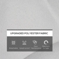 Outsunny 6-Piece Seat Cushion Pillows Replacement, Button Tufted Patio Chair Cushions Set with Ties, Light Grey(m-4)