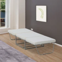 HOMCOM 2 In 1 Folding Sofa Bed Home Lounge Cot Guest Hideaway Sleeper Ottoman w/ Thick Padded Sponge & Storage Box(m-1)