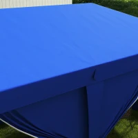 Outsunny 10' x 20' Pop Up Canopy Tent Outdoor Portable Easy Up Party Tent Garden Shade Shelter with Walls Carrying Bag, Blue(m-8)