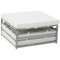 HOMCOM 2 In 1 Folding Sofa Bed Home Lounge Cot Guest Hideaway Sleeper Ottoman w/ Thick Padded Sponge & Storage Box(m-7)