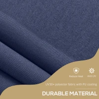 Outsunny 10' x 3' Manual Retractable Awning, Non-Screw Freestanding Patio Awning, UV Resistant, for Window or Door, Blue(m-6)