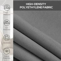 Outsunny 6' x 6' Patio Door Blinds, Outdoor Roller Shades, Cordless Roll Up Shade for Porch Gazebo, Light Grey(m-4)