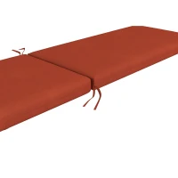 Outsunny 2-Piece Back and Seat Cushion Pillows Replacement, Patio Chair Cushions Set with Ties for Indoor Outdoor, Rust Red(m-10)