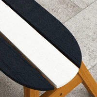 Outsunny Kids Table and Chair Set Wooden Kids Outdoor Table Set with Removable Umbrella for 4 Kids Ages 3-8 Years Old(m-7)