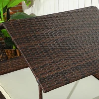 PawHut Luxury Wicker Dog House with Canopy, Outdoor Elevated Dog Bed with Cushion, Durable Pet Shelter, Cream White(m-8)