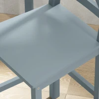 HOMCOM Counter Height Stools Set of 2, Farmhouse Bar Stools with Backs, Solid Wood Counter Stools for Kitchen Island(m-9)