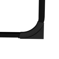 Outsunny Folding Chaise Lounge with Reclining Back, 25.6" x 74" x 14.2", Black(m-9)