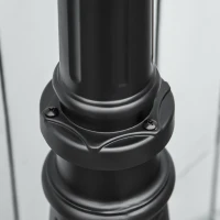 Outsunny 92" Solar Lamp Post Light Outdoor Street Lamp, Motion Activated Sensor PIR, Adjustable Brightness for Backyard, Black(m-10)