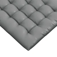 Outsunny 6-Piece Seat Cushion Pillows Replacement, Button Tufted Patio Chair Cushions Set with Ties, Charcoal Grey(m-9)