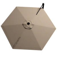 Outsunny 8 ft Wall Mounted Umbrella with 180° Rotatable Canopy, Patio Wall Parasol for Outdoor, Garden, Balcony, Yard,  Khaki(m-10)