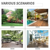 Outsunny Outdoor Wicker Dining Chair Set of 4, Rattan Foldable Chair with Steel Frame for Garden, Backyard, Porch, Brown(m-7)