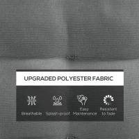 Outsunny 6-Piece Seat Cushion Pillows Replacement, Button Tufted Patio Chair Cushions Set with Ties, Charcoal Grey(m-4)