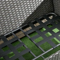 Outsunny 2-Seater Outdoor Sofa w/ 4" Thick Cushions, Outdoor Couch, Beige(m-9)