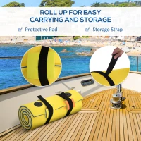 Soozier 6.5' x 2' Roll-Up Pool Float Pad Water Floating Mat for Lake, Ocean, Pool Playing, Relaxing & Recreation, Yellow(m-4)