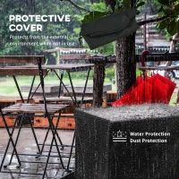 Outsunny 50,000 BTU Propane Fire Table, 28" Gas Firepit Table with Pulse Ignition, Lava Rocks, Rain Cover, Brown(m-7)