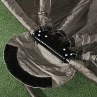 Outsunny Patio Egg Chair with Swivel Base, Foldable Basket Chair with Large Seat Cushion, Cup Holder for Indoor, Outdoor, Sand(m-10)