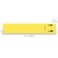 Soozier 6.5' x 2' Roll-Up Pool Float Pad Water Floating Mat for Lake, Ocean, Pool Playing, Relaxing & Recreation, Yellow(m-3)