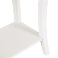 HOMCOM Console Table, Modern Entryway Table with 2 Drawers and Bottom Shelf, Sofa Table for Living Room, Hallway, Ivory White(m-10)