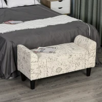 HOMCOM Armed Scripted Bench Seat Cushions Home Furniture Upholstered New(m-1)