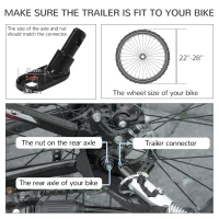 Aosom 2 in 1 Bike Trailer with Aluminum Frame, Quick Release Wheels, Safety Leash, Anti-Slip Mat for Medium Dogs, Red(m-5)