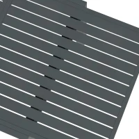 Outsunny Expandable Patio Table, Outdoor Dining Table for 4-6 with Aluminum Frame for Garden, Lawn, Balcony Terrace, Gray(m-8)