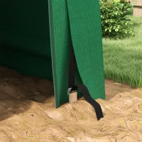 Outsunny 8' x 6' Carport with Sidewalls and Roll-up Door, Outdoor Storage Shelter for Motorcycle and Car, Green(m-10)