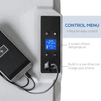 Outsunny 50 Liter Car Refrigerator Portable Freezer 12/24V Electric Cooler Box for Camping, Travel, Picnic, Down to -20℃(m-5)