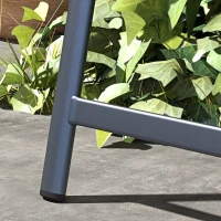 Outsunny 2-seater Folding Patio Camping Chair, Aluminum Frame Sports Chair with Armrest, Mesh Fabric Seat for Lawn(m-10)