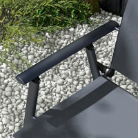 Outsunny 2-seater Folding Patio Camping Chair, Aluminum Frame Sports Chair with Armrest, Mesh Fabric Seat for Lawn(m-9)