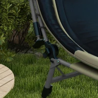 Outsunny Heavy Duty Camping Cot, Folding Bed with Soft Padded Cushion and 180° Adjustable Backrest, 400 lbs. Capacity, Green(m-9)