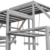 PawHut Chicken Roost Toys for Chickens Hens, Coop Accessories with Wood Stand, Ladder Platforms, for 10-15 Chickens(m-9)