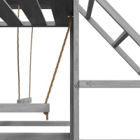 PawHut Chicken Roost Toys for Chickens Hens, Coop Accessories with Wood Stand, Ladder Platforms, for 10-15 Chickens(m-8)