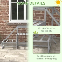 PawHut Chicken Roost Toys for Chickens Hens, Coop Accessories with Wood Stand, Ladder Platforms, for 10-15 Chickens(m-6)