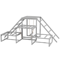 PawHut Chicken Roost Toys, Wood Stand & Ladder for 10-15 Chickens