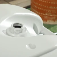 Outsunny 10.6 Gallon Portable RV Water Tank, Black or Grey Water Storage Tank, with Filling Ports, Handles and Wheels(m-10)