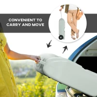 Outsunny 10.6 Gallon Portable RV Water Tank, Black or Grey Water Storage Tank, with Filling Ports, Handles and Wheels(m-5)