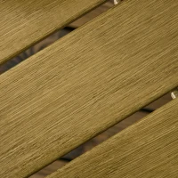 Outsunny Wicker Patio Table Set, Slatted Metal Top, Dia. 23.2"/19.3", Brown(m-8)
