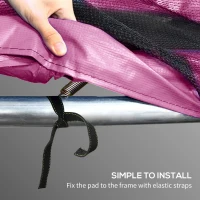 Soozier 8FT Trampoline Spring Cover, Trampoline Pad Replacement, Waterproof and Tear-Resistant, All-Weather Trampoline Accessories, Pink(m-6)